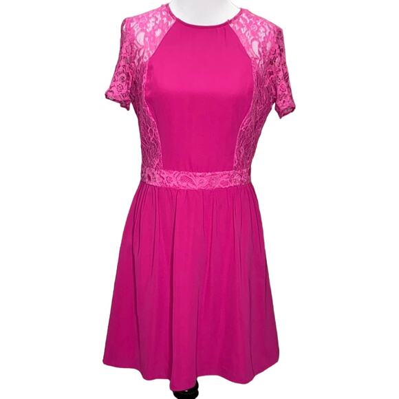 Asos Magenta Pink Lace Dress 6 NWT - Picture 1 of 6